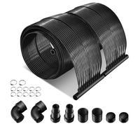 Costway Swimming Pool Heating System 300 x 75 cm Solar Collector Panels in Black COSTWAY Black 300 x 75 cm