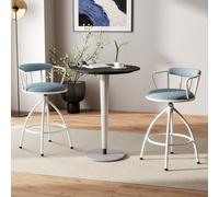 Costway Swivel Bar Stools Set Of 2 Modern Breakfast Chairs For Kitchen Island