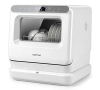 COSTWAY Table Top Dishwasher, Mini Countertop Dishwasher with 6 Programs, 8.25 L Built-in Water Tank, Preserve Function, Air Drying Function, 2 Water Supply Modes & 360° Dual Spray Arms, No Plumbing