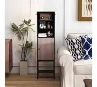 Costway Tall Storage Cabinet Slim Cupboard With Adjustable Shelf