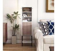 Costway Tall Storage Cabinet Slim Cupboard With Adjustable Shelf