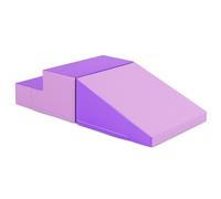 COSTWAY Toddler Climb and Crawl Foam Play Set, Children's Stairs and Ramp Software Activity Toys, Baby Soft Play Equipment for Climbing, Sliding, Crawling (Purple)