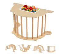 COSTWAY Toddler Climbing Frame, Montessori Sensory Arch Climber, Wooden Rocker Play Gym for Boys Girls 3+ Years Old (Large)