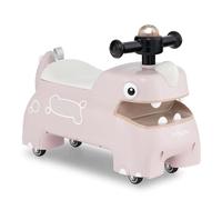 COSTWAY Toddler Ride on Car, Foot to Floor Slider with Lights, Music, Horn, Under Seat Storage, Developmental Ride on Toy for Boys Girls 18+ Months Old (Pink)