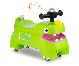 Costway Toddler Ride On Toy Sit To Stand Riding Racer W/ Seat Storage Green