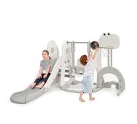Costway Toddler Slide And Swing Set Indoor Kids Climber Basketball Football Golf Playset
