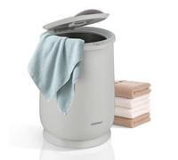 COSTWAY Towel Warmer Bucket, 21L Large Electric Towel Heater with Auto Shut Off, Flip-top Lid and Fragrance Disc, Bathroom Spa Luxury Hot Heated Towel Dryer Bucket for Bathrobes Blankets (Grey)