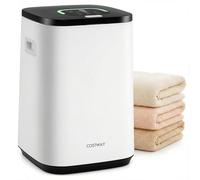 COSTWAY Towel Warmer Bucket, 23L Large Luxury Electric Towel Heater with LED Display, Adjustable Timer and Child Lock, Bathroom Spa Hot Heated Oversized Towels Bucket for Bathrobes Blankets, White