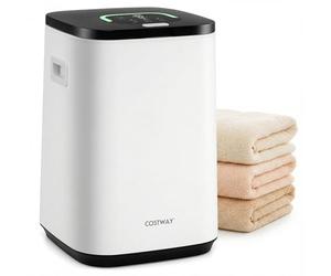 COSTWAY Towel Warmer Bucket, 23L Large Luxury Electric Towel Heater with LED Display, Adjustable Timer and Child Lock, Bathroom Spa Hot Heated Oversized Towels Bucket for Bathrobes Blankets, White