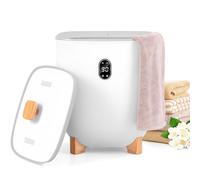 COSTWAY Towel Warmer Bucket, 25L/40L Large Luxury Electric Towel Heater with 2 Heating Levels, Timer, Auto Shut Off & Fragrance Holder, Bathroom Spa Hot Heated Bathrobes Blankets Bucket (White, 25L)