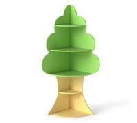 Costway Tree Bookshelf Kids 5-Tier Children Book Display Rack in Green COSTWAY Green