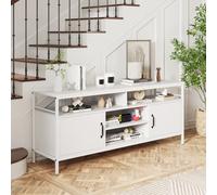 Costway Tv Stand For Tvs Up To 65" 147 Cm Tv Console Table With Storage-White