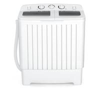Costway Twin Tub Washing Machine 8 Kg Washer Machine W/ Time Control-Grey