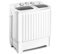 Costway Twin Tub Washing Machine 8 Kg Washer Machine With Time Control And Drain Hose Spin Cycle
