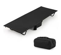Costway Ultralight Camping Cot Adults Portable Folding Camping Bed-Black