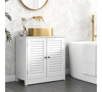 Costway Under Sink Cabinet Freestanding Bathroom Vanity Cabinet W/ 2 Shutter Doors