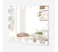 Costway Vanity Mirror with Lights Hollywood Lighted Mirror w/ 3 Color Lighting Modes in White COSTWAY White