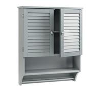 Costway Wall-Mounted Bathroom Cabinet Double Door Storage Medicine Cabinet W/ Towel Bar
