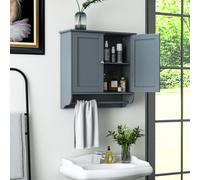 Costway Wall Mounted Bathroom Cabinet Hanging Medicine Cabinet W/ Towel Bar