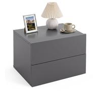 Costway Wall Mounted Bedside Table Modern Night Stand End Table For Small Space Living Room Bedroom