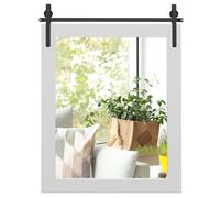 Costway Wall Mounted Mirror Vanity Make Up Farmhouse Wall Mirror in White COSTWAY White