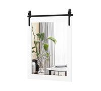 Costway Wall Mounted Mirror Vanity Make Up Farmhouse Wall Mirror Rectangle Decorative