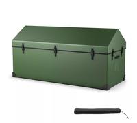 Costway Waterproof Outdoor Storage Box 658L Outdoor Tarpaulin Deck Box in Green COSTWAY Green