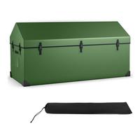 Costway Waterproof Outdoor Storage Box 658L Outdoor Tarpaulin Deck Box With Window