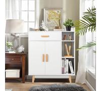 Costway Wooden Sideboard Cabinet Display Shelf Storage Unit Cupboard White