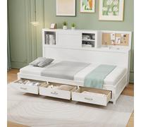 Costway Wooden Sofa Bed Frame With 3 Drawers Single/double Size Guest Bed