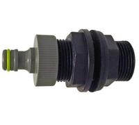 Costwise 1/2" Bsp Threaded Water Butt/rain Barrel/tank Outlet Adaptor/connector With Universal Garden Hose Fitting