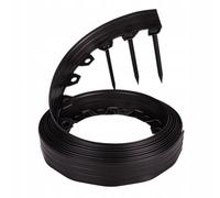Costwise 10M Length Of Midnight Black Edging For Lawns,paths,drives Or Flower Borders,sold With Pegs,ideal For Circles And Curves,40mm High