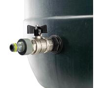 Costwise 3/4" Bsp Garden Water Butt/rain Barrel Adaptor+Metal Valve+Universal Connector