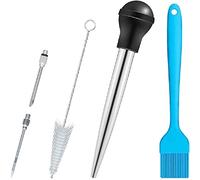 Cosumina Stainless Steel Cooking Seasoning Pump Turkey Injector Turkey Baster Commercial Grade Roast Duck Turkey Roast Cream Pump (5)