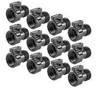 Cosweet 12 Pack 3/4'' Plastic Garden Hose Shut Off Valve- Standard Water Shutoff Valve Shut-Off Ball Valve Thread Connector Coupling for Telescopic Water Pipe Water Gun Valve Control