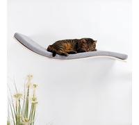 COSY AND DOZY Cat Bed Wall - Cat Lounger - Wall Lounger - Cat Boards for the Wall - Shelf Sleeping Area - Soft Grey Maple Bed Cat Furniture up to 25 kg