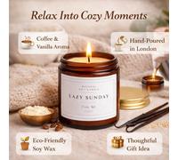Cosy Art London Lazy Sunday Coffee & Vanilla. Soy Wax Candle 180Ml