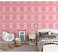 Cosy Beautiful Hand Painted Pink Vintage Flowers 3D Wallpaper Luxury Silk Study Dining Feature Sofa Grey Bedroom Living Room Tv Decorative Wall-200cm×140cm
