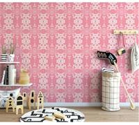 Cosy Beautiful Hand Painted Pink Vintage Flowers 3D Wallpaper Silky Texture Home Study Office Grey Dining Room Sofa Bedroom Living Room TV Backdrop-300cm×210cm