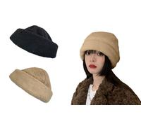 Cosy Borg Teddy Hat: Beige/ Two