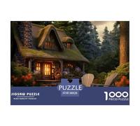 Cosy Cottage 1000 Pieces Jigsaw Puzzles For Adults Challenging Game Stress Relieving Entertainment Cultivate The Spirit of Teamwork for Adults And Kids, Age 12 Years Up 38x26cm/1000pcs