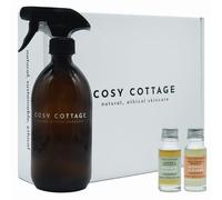 Cosy Cottage Biodegradable Cleaning Spray Starter Kit | 2 x 15ml Concentrates Makes 1L | Plant-Based Spray | Lavender & Lemongrass, Sweet Orange & Bergamot | Eco-Friendly Gift Bundle | COSMOS Approved