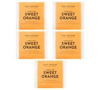 Cosy Cottage Energising Sweet Orange Soap Bar - Bundle Pack of 5 x 110g |Handmade, Cruelty Free and Moisturising |Free from Palm Oil, SLS, Additive and Plastic