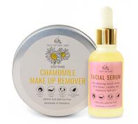 Cosy Cottage Natural Skincare Bundle - Chamomile Makeup Remover (100ml) & Rosehip and Raspberry Leaf Oil Face Serum (30ml) | Gentle Cleansing and Deep Hydration | Natural | Plastic-Free & Eco-Friendly