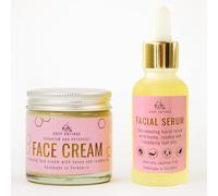 Cosy Cottage Natural Skincare Bundle - Honey and Rosehip Oil Face Cream (60ml) & Rosehip and Raspberry Leaf Oil Face Serum (30ml) | Deeply Nourishing & Hydrating | 100% Natural | For All Skin Types