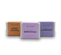 Cosy Cottage Natural Soap Bar Bundle Pack of 3 x 110g | Handmade Bath Soap Bars | Sweet Orange, Lavender, Geranium & Orange, Hemp & Patchouli, Aloe Vera | Body Wash | Cruelty Free & Moisturising