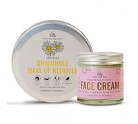 Cosy Cottage Skincare Bundle | Chamomile Makeup Remover (100ml) & Honey & Rosehip Oil Face Cream (60ml) | 100% Natural & Plastic-Free | Deeply Hydrating Christmas Gifting for All Skin Types