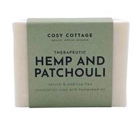 Cosy Cottage Therapeutic Hempseed & Patchouli Oil Soap Bar - 110g | Handmade, Natural & Moisturising Cleanser | Plastic Free, Palm Oil Free, SLS Free | Shower & Bath Soap | Gift for Women