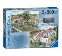 Cosy Cottages N Yorkshire 2 x 500pc Jigsaw by Gibsons - Jigsaw Puzzle