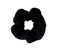 Cosy Crochet Hair Scrunchies, 14cm Diameter, Black | Lightweight Knit Hair Rope, Anti Deformation Design, Comfortable Hairband for Travel Workout, Yoga Sports, Daily